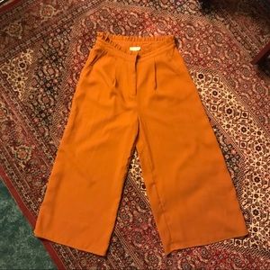 Brick Orange Straight Leg Crop Pants